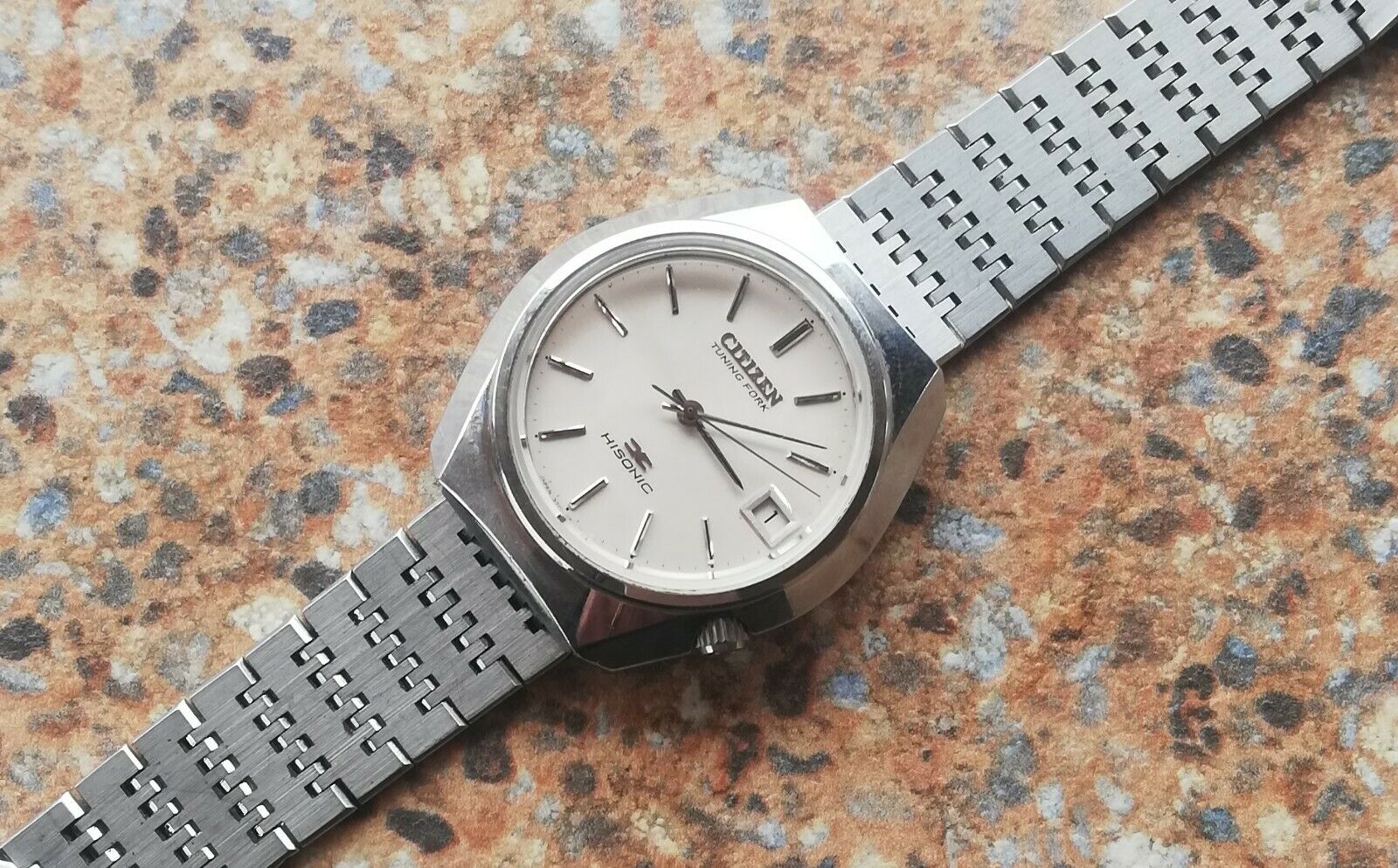 Vintage Citizen Hisonic Tuning Fork Watch 3711A 1973