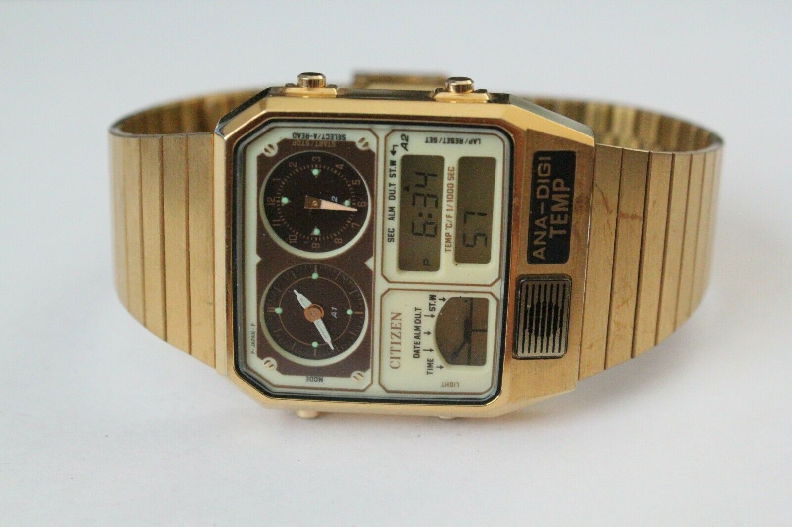 Men's CITIZEN ANA-DIGI TEMP Wrist Watch 8982-085027 TA 30