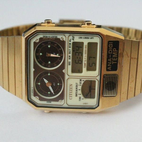 【中古】 打鐘（ジャン）（8） Men's CITIZEN ANA-DIGI TEMP Wrist Watch 8982-085027 TA 30-5324