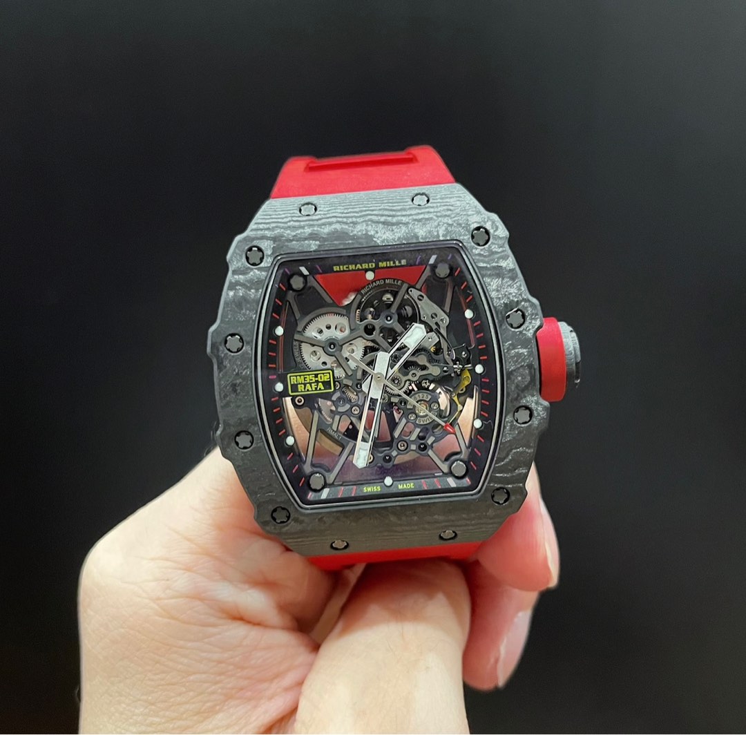 waterproof NTPT carbon crown for Richard Mille RM35-02 automatic watch