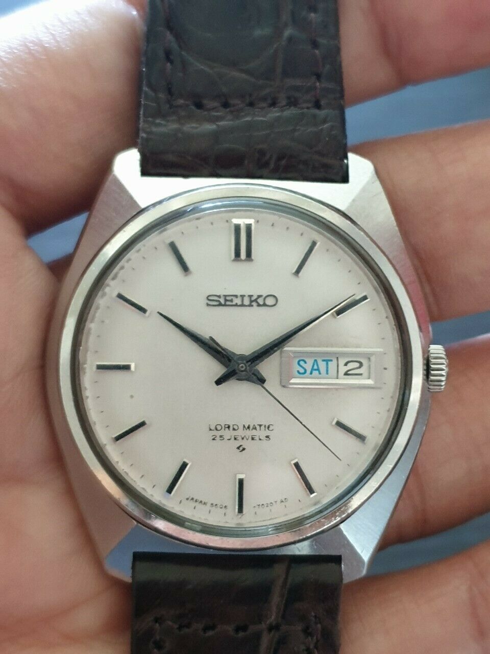 Seiko LM Lord Matic 25 Jewels 5606-7000 Mens Japan Vintage