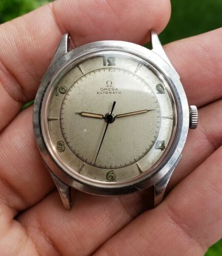 Vintage 1940's Omega Automatic Bumper Men's Watch Stainless Steel