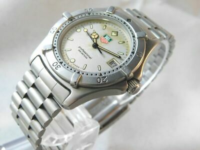 GOOD TAG HEUER 962.206F 2 MEN S DATE SILVER VINTAGE WATCH SWISS