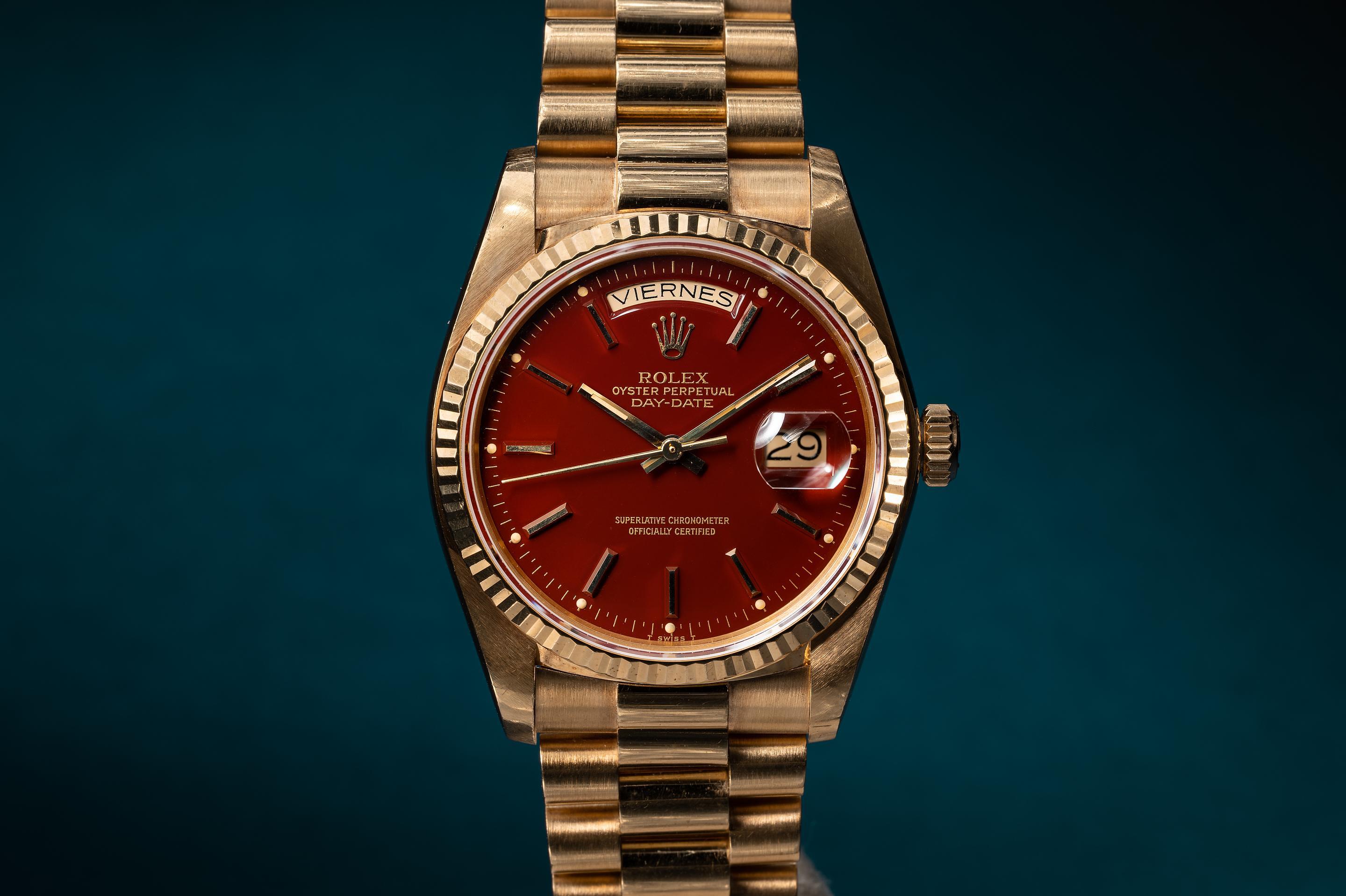 Rolex oxblood shop