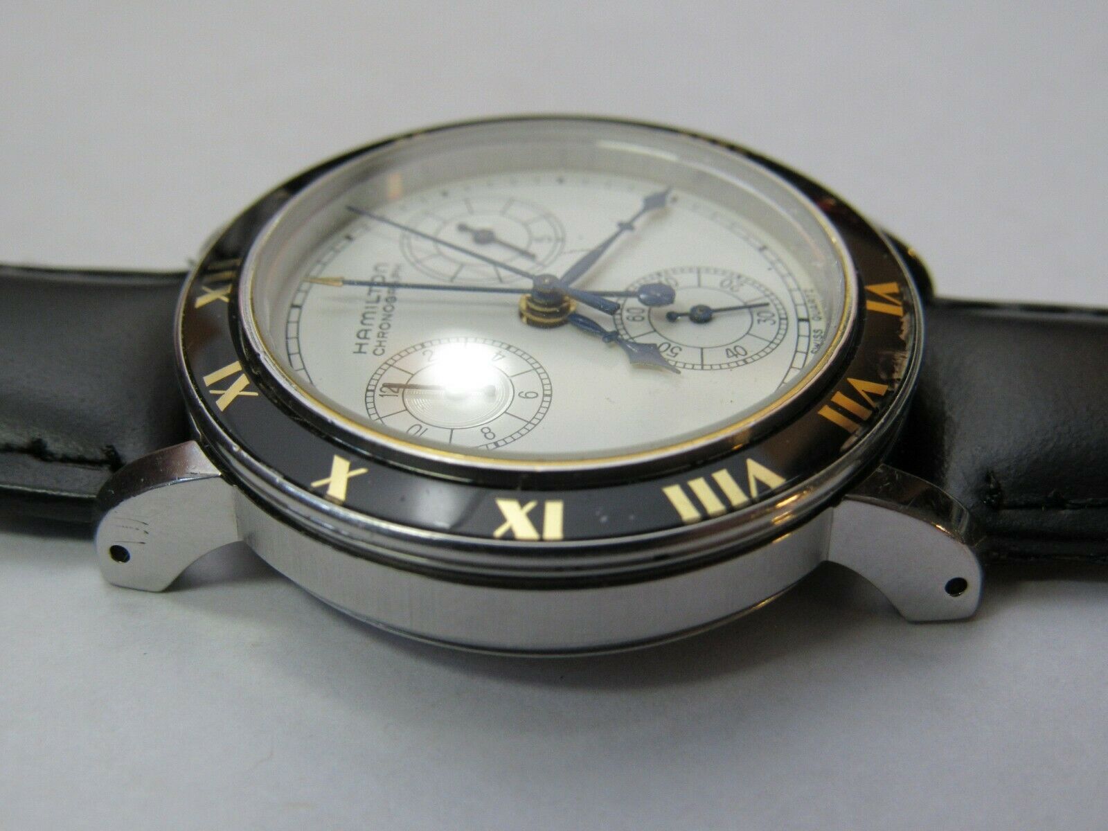 RARE HAMILTON PIPING ROCK 1980s 8806 1/10th CHRONOGRAPH MENS 