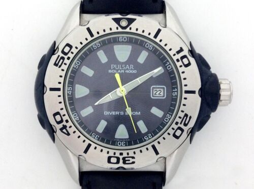 Pulsar Solar 4000 Men s Diver Watch V145 X010 200m Dive Excellent Condition WatchCharts Marketplace