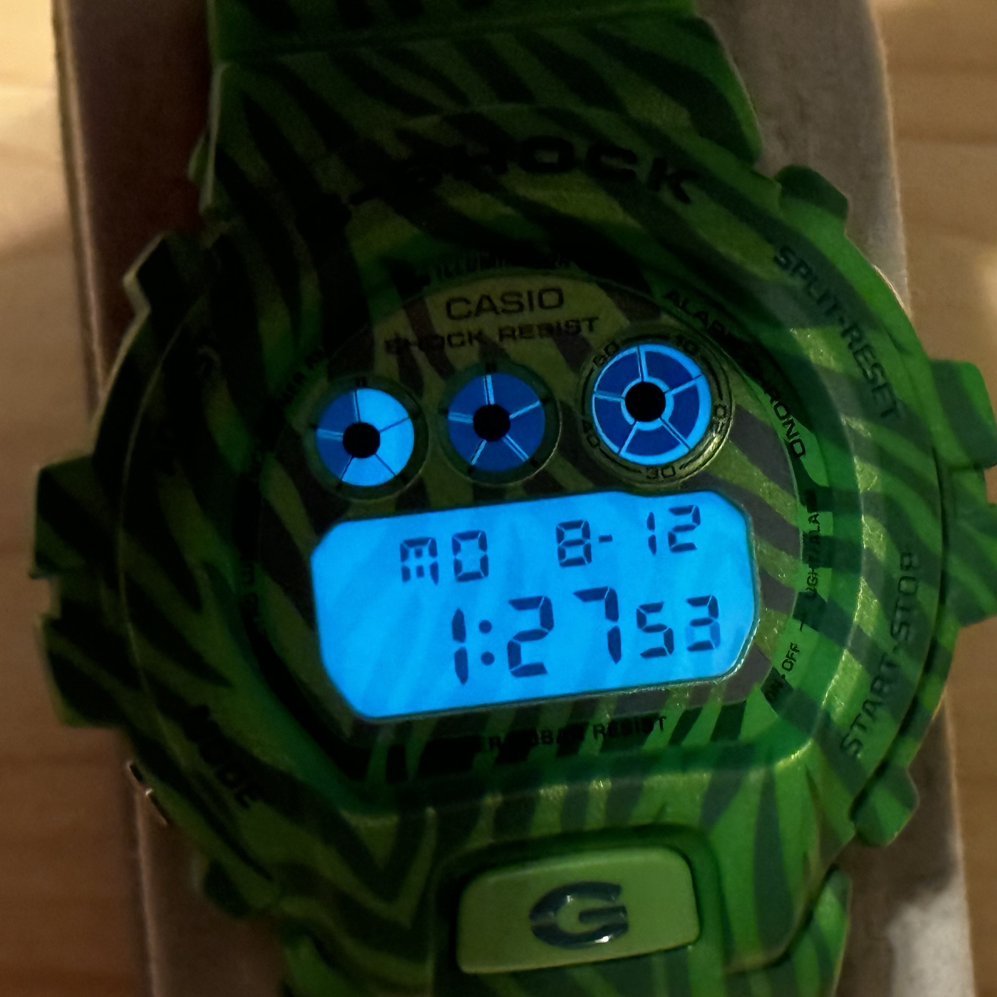 WTS] Casio G-Shock DW-6900ZB-3 Green Zebra Striped Camouflage
