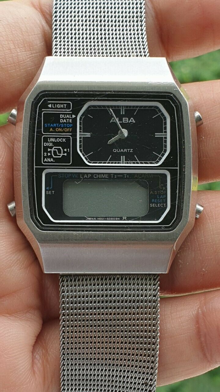 Seiko Alba Ana-Digi Y651-5090 Japan Digital Watch parts repair