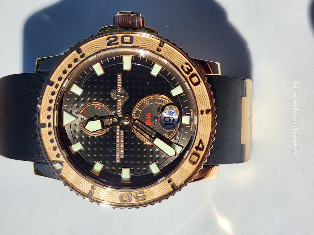 FS Ulysse Nardin Maxi Marine Diver 18kt Rose Gold Chronometer