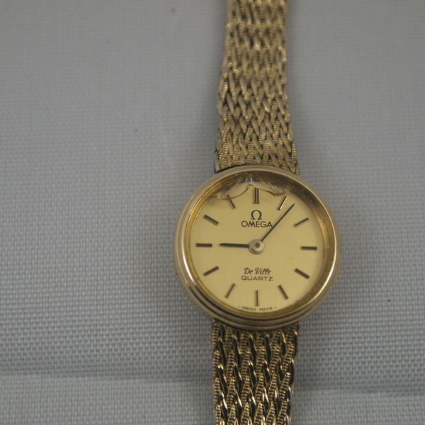 Vintage Omega De Ville Quartz 1353 10K Gold Filled Pusher Watch ...