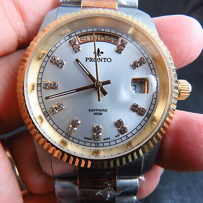 1940'S PRONTO VZ CHRONOGRAPH STEEL 35MM • Vintage Watches For Sale -  Certified Authentic - Stetz & Co.