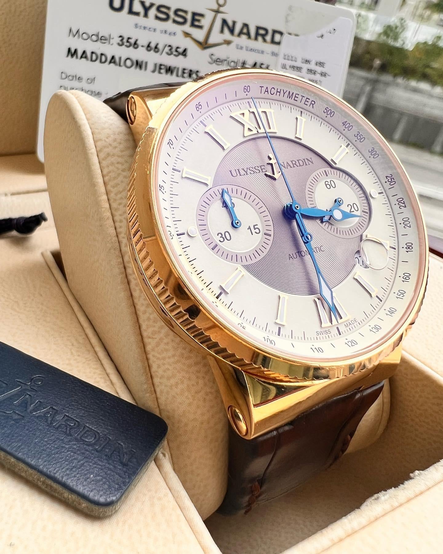 WTS Ulysse Nardin Maxi Marine Chronograph 356 66 354 41mm 18k