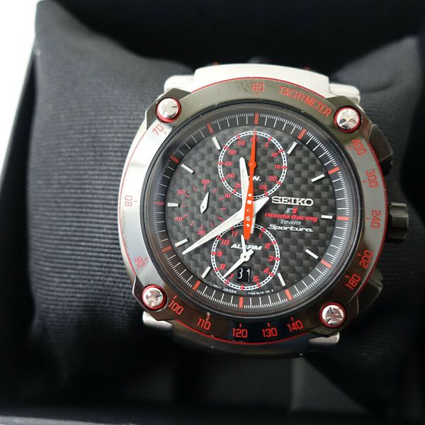 Seiko Racing Wstch Seiko Sportura F1 Honda Racing Team Chronograph Watch SNAC03P1 ...