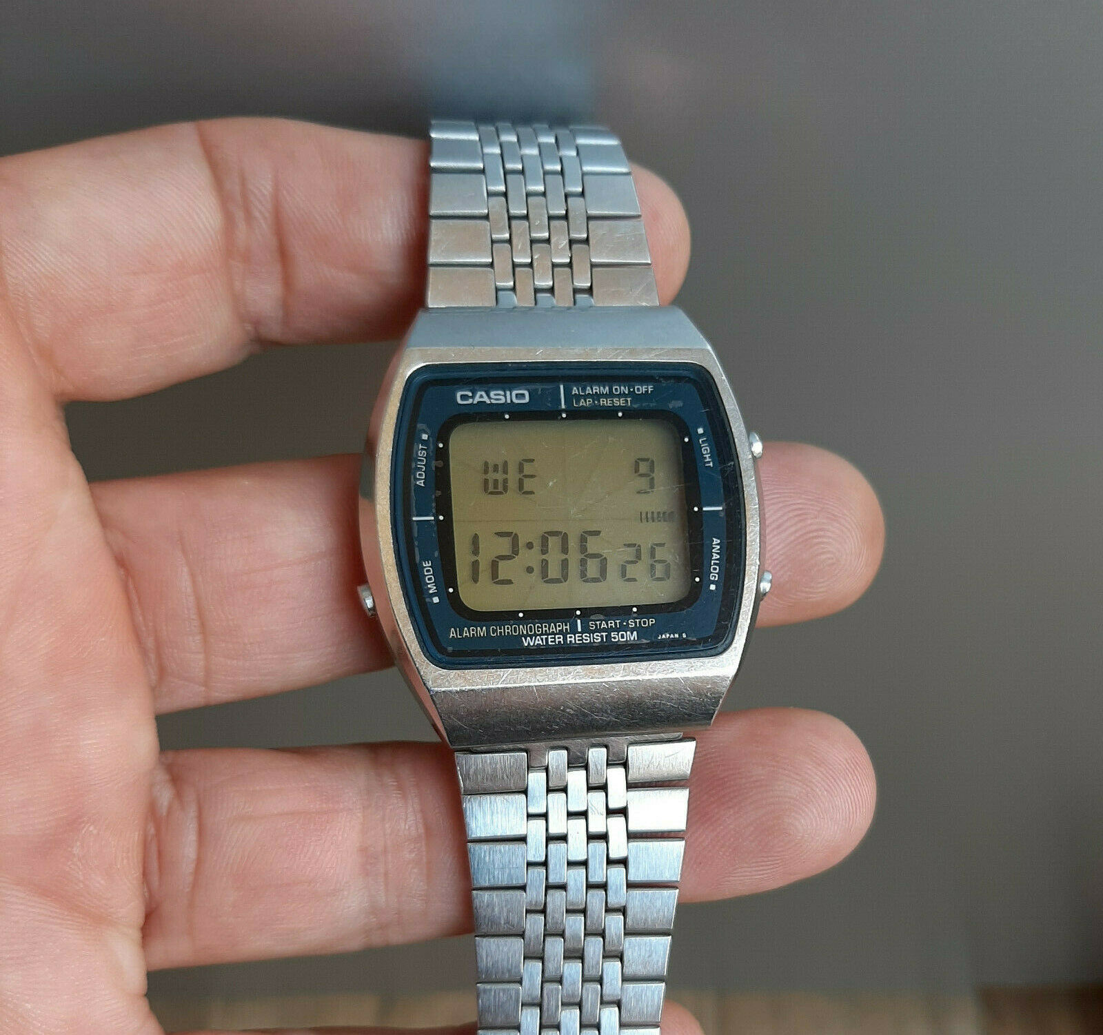 レア VINTAGE 1980's CASIO AA-91W デジタル腕時計 Vintage Casio Blue Thunder AA-91W modul 103 LCD Alarm