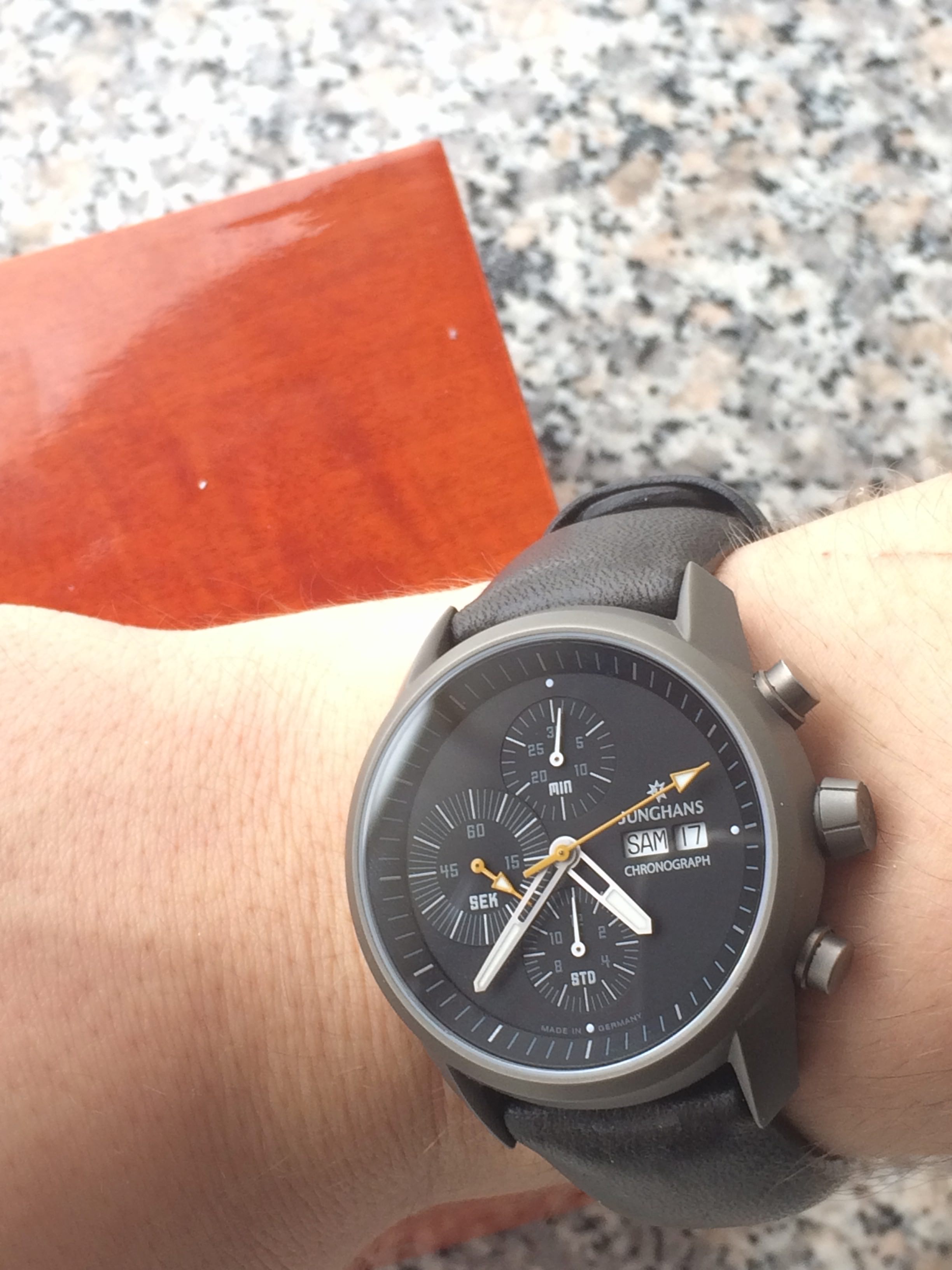 WTS Junghans Vista Titanium chronograph Valjoux 7750 almost