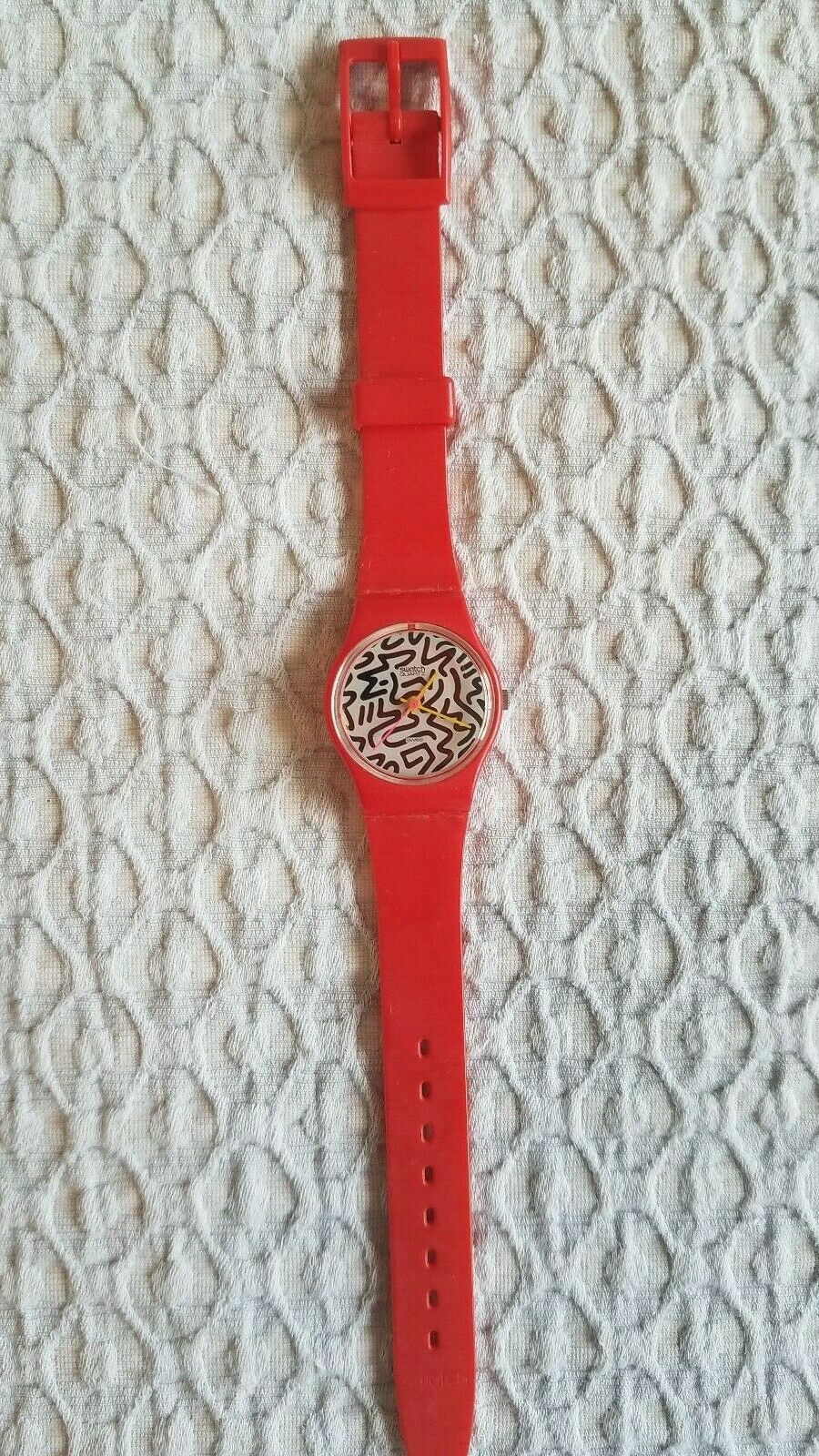 Vintage Swatch Watch 1984 Squiggly LR104 Womens for sale