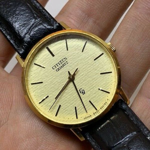 Vintage Citizen Quartz CQ 8520-850162-Y almost nos gold plated 