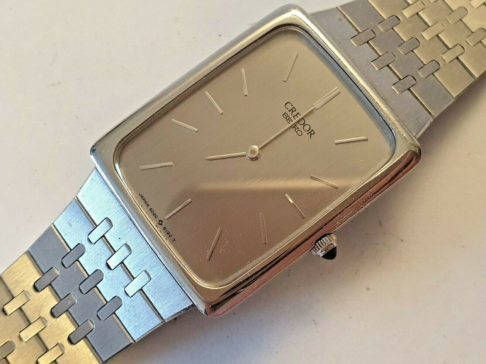 ヴィンテージSEIKO CREDOR 6020-5090 レディースクォーツ Seiko Credor 6020-5090 Analog Quartz Men Men'S Watch Ref. In