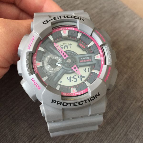 G Shock GA 110 - Grey & Pink | WatchCharts Marketplace
