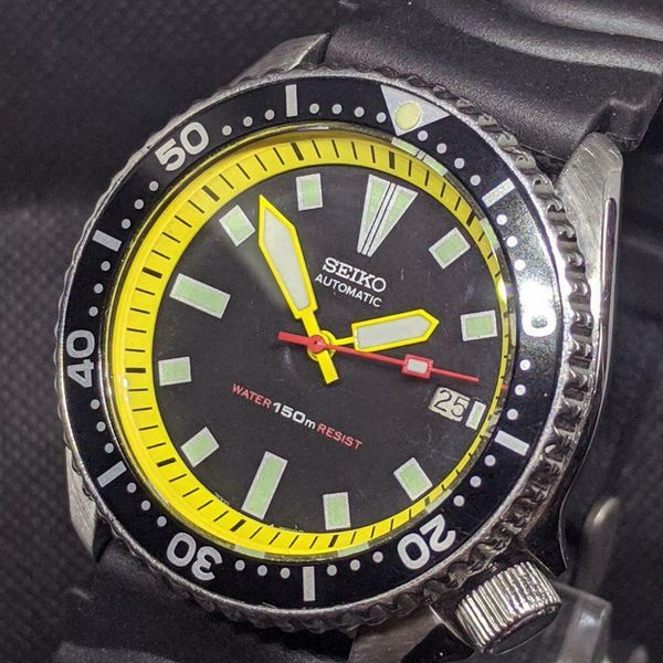 Seiko Automatic Divers watch - Yellow - Submariner Mod 7002 - Pressure ...