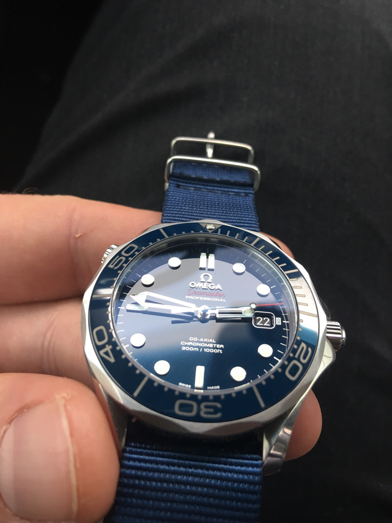 2175 Omega smpc seamaster blue ceramic with adjustable clasp