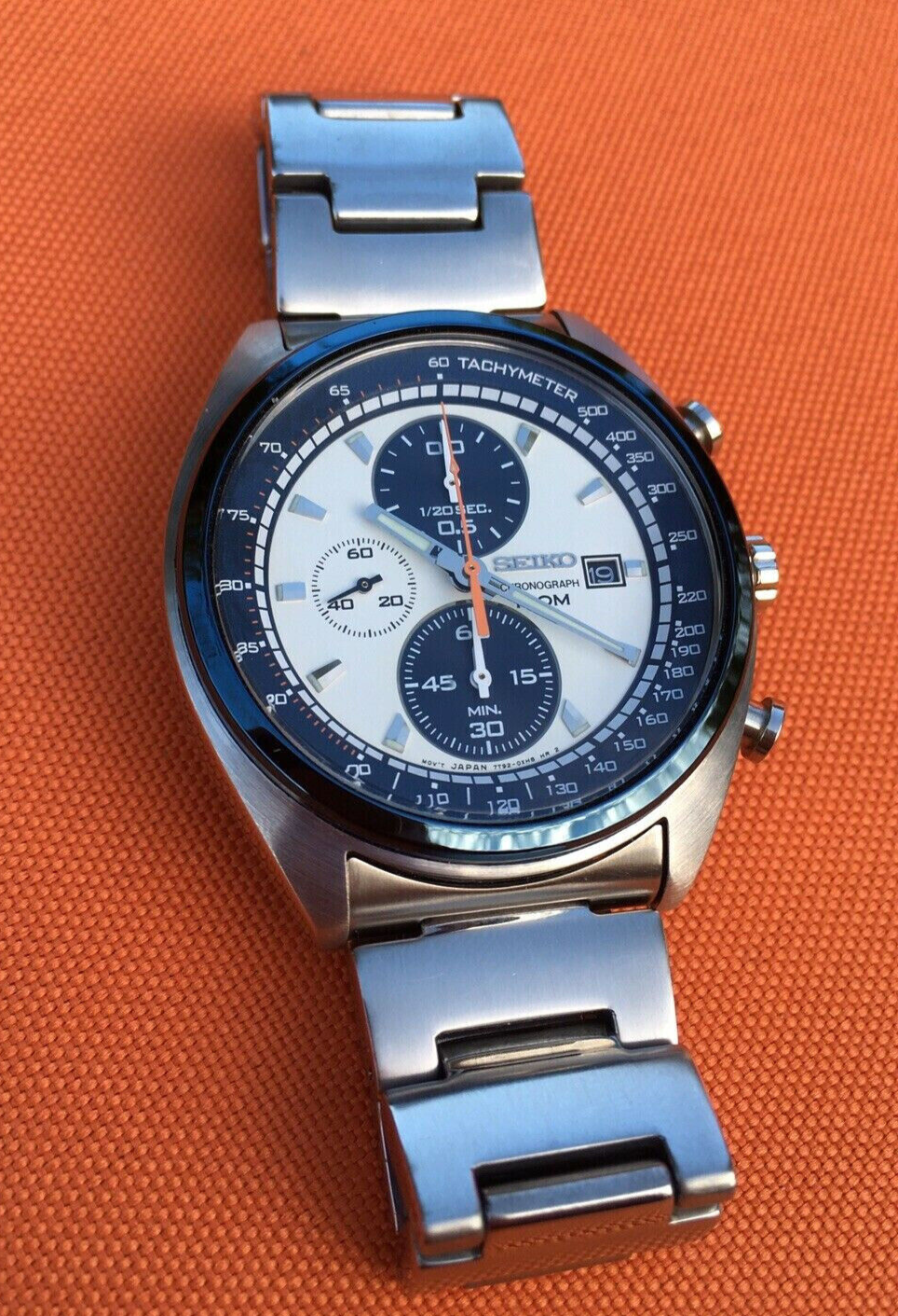 サーナイト Rare Seiko 7T92 0RT0 Sndf87P1 'Panda' Quartz Analog Men's Watch