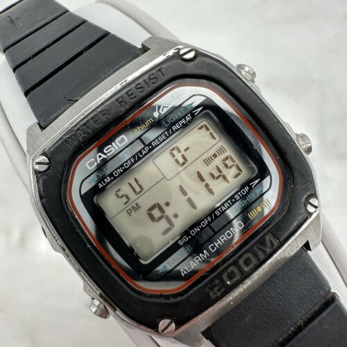 Vintage CASIO DW-1000 200m Divers Watch 36mm, Working, NEW BATTERY