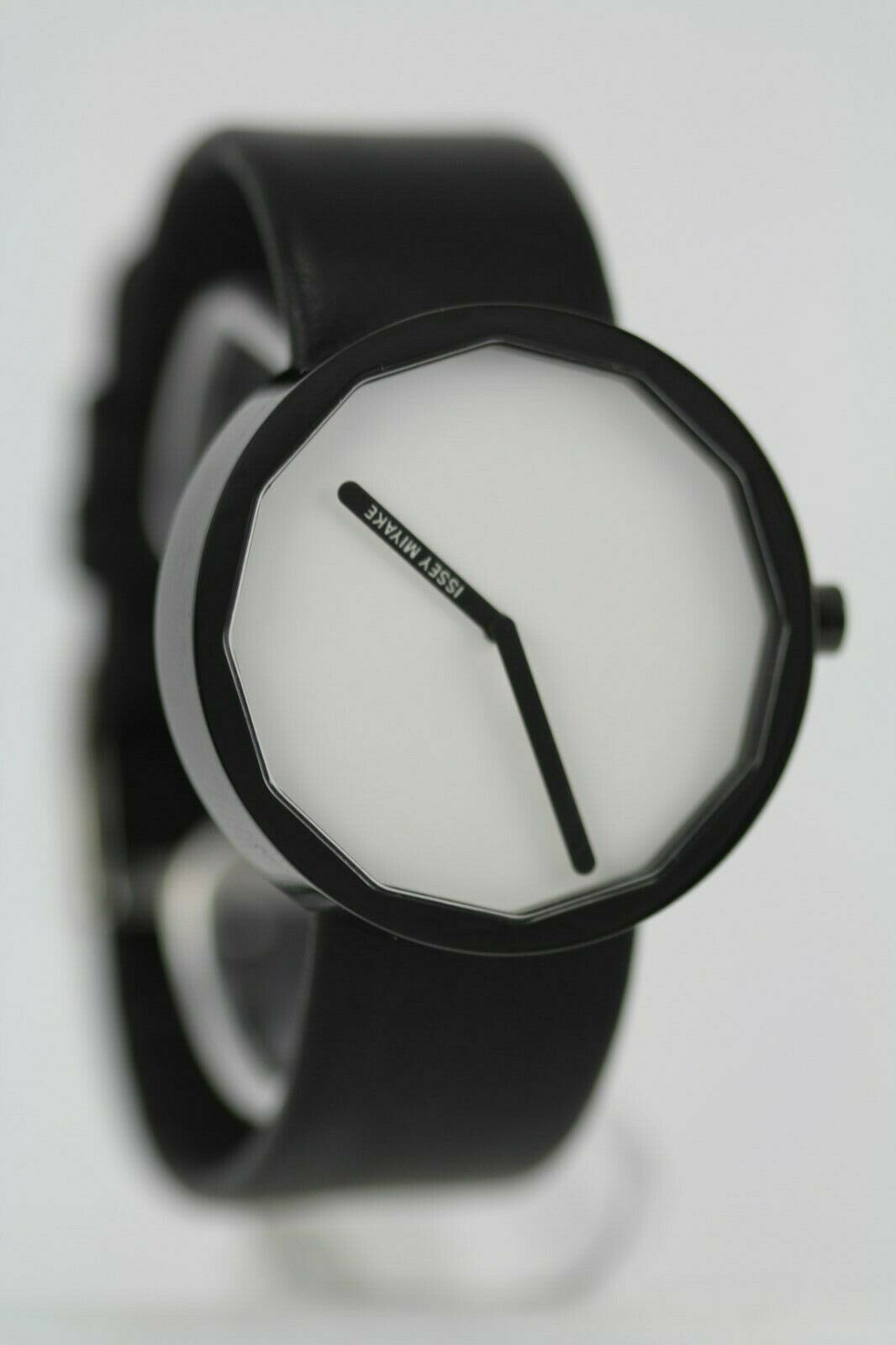 Issey Miyake Twelve Black Leather Mens Watch SILAP002 NAOTO