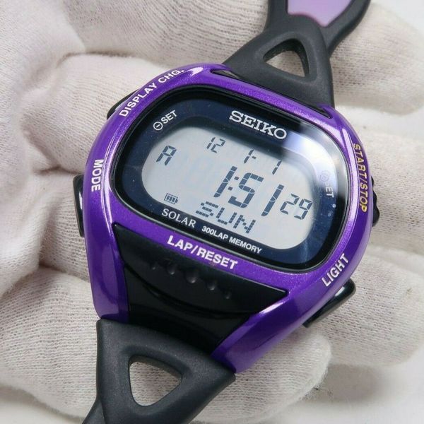 SEIKO S680-00A0 SUPER RUNNER SOLAR 300 LAP MEMORY Quartz Mens