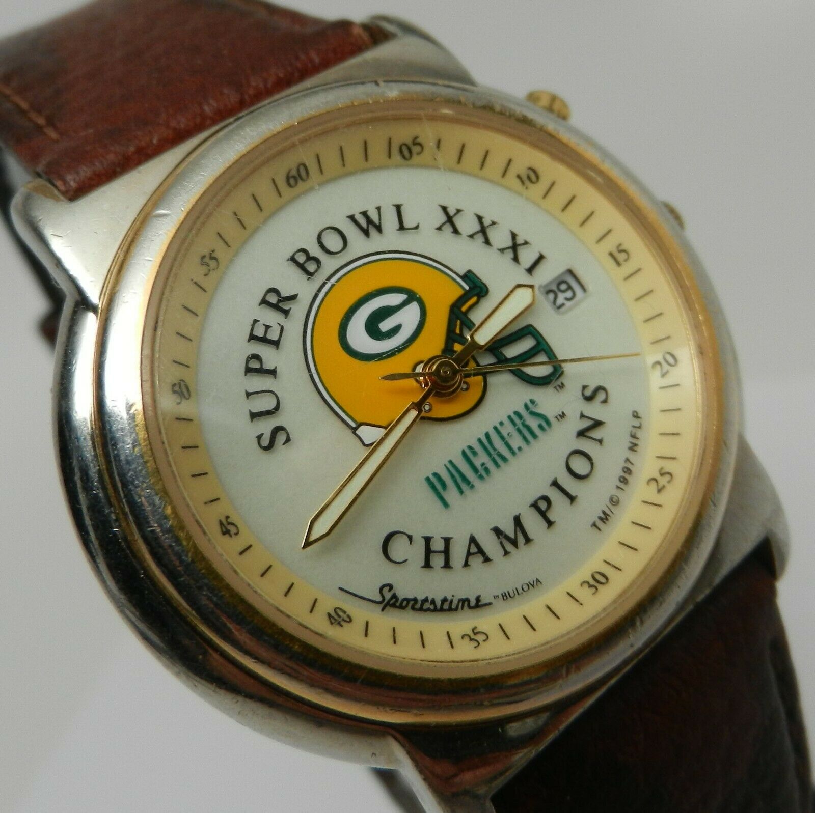 Green Bay Packers Watch Superbowl XXXI Fossil Mens Super Bowl