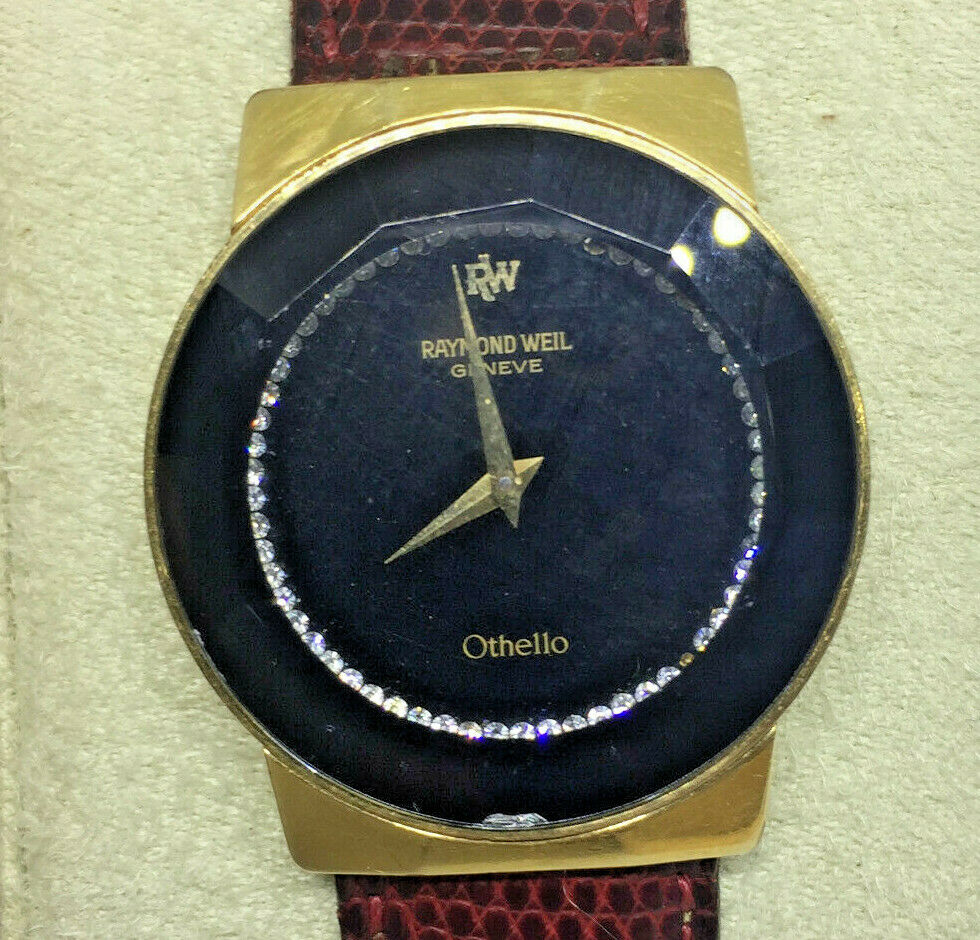 RAYMOND WEIL OTHELLO GENEVE QUARTZ LADIES WATCH Diamond 18K GOLD