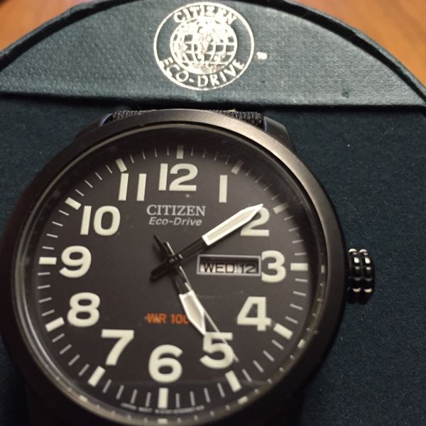 citizen eco drive military style watch