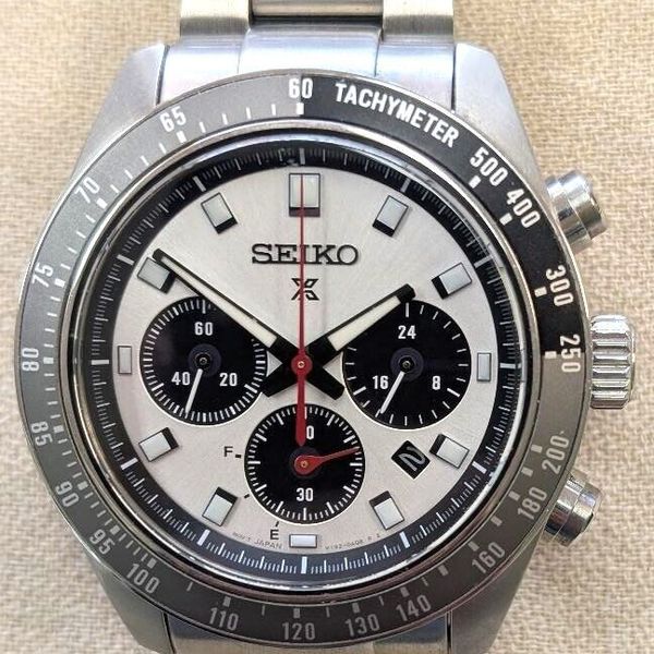 V192 SEIKO Solar Prospex Speedtimer V192-0AH0 Panda Dial Chronograph ...