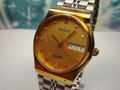 TISSOT SEASTAR DAY DATE PLATED AUTOMATIC MIDSIZE WATCH A550X