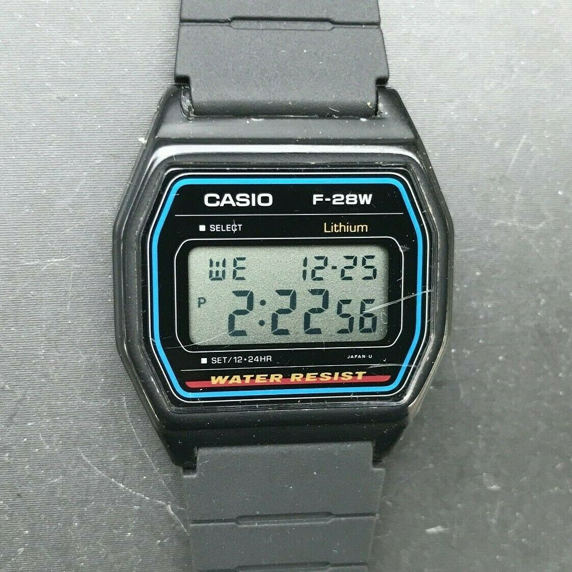 1988 Vintage CASIO F 28W 1156 33mm Wristwatch New Band Battery WatchCharts Marketplace