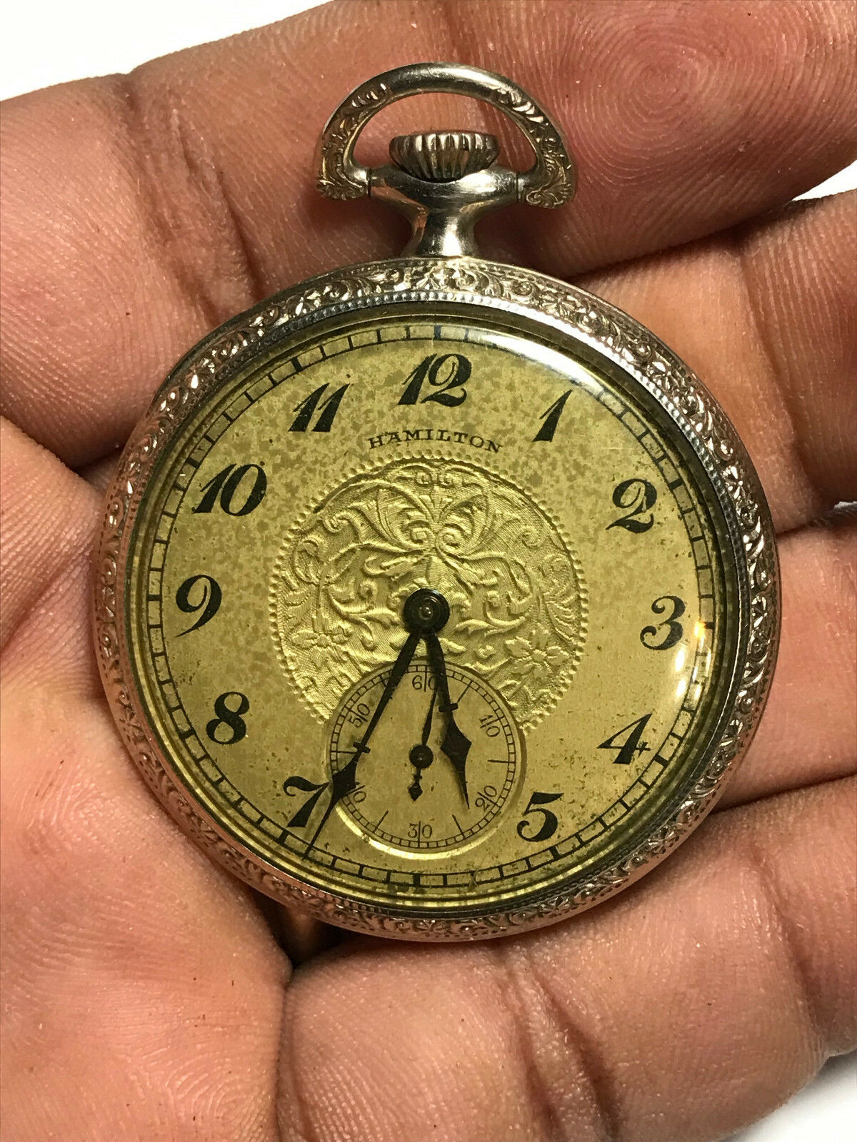 hamilton pocket watch 17 jewels