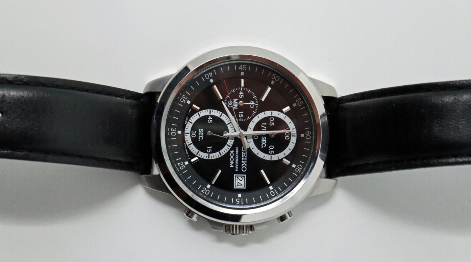 Sodavand regional sofa Seiko Chronograph Watch Model 4T57-00C0 Black Leather Strap | WatchCharts