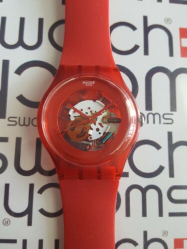 Swatch Red Lacquered SUOR101 2012 New Gent 41mm Silicone  display picture 1