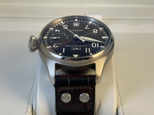 FS IWC Big Pilot 7 Days IW500402 18k White Gold Boxes and Papers 46mm. April 2011. WatchCharts UK