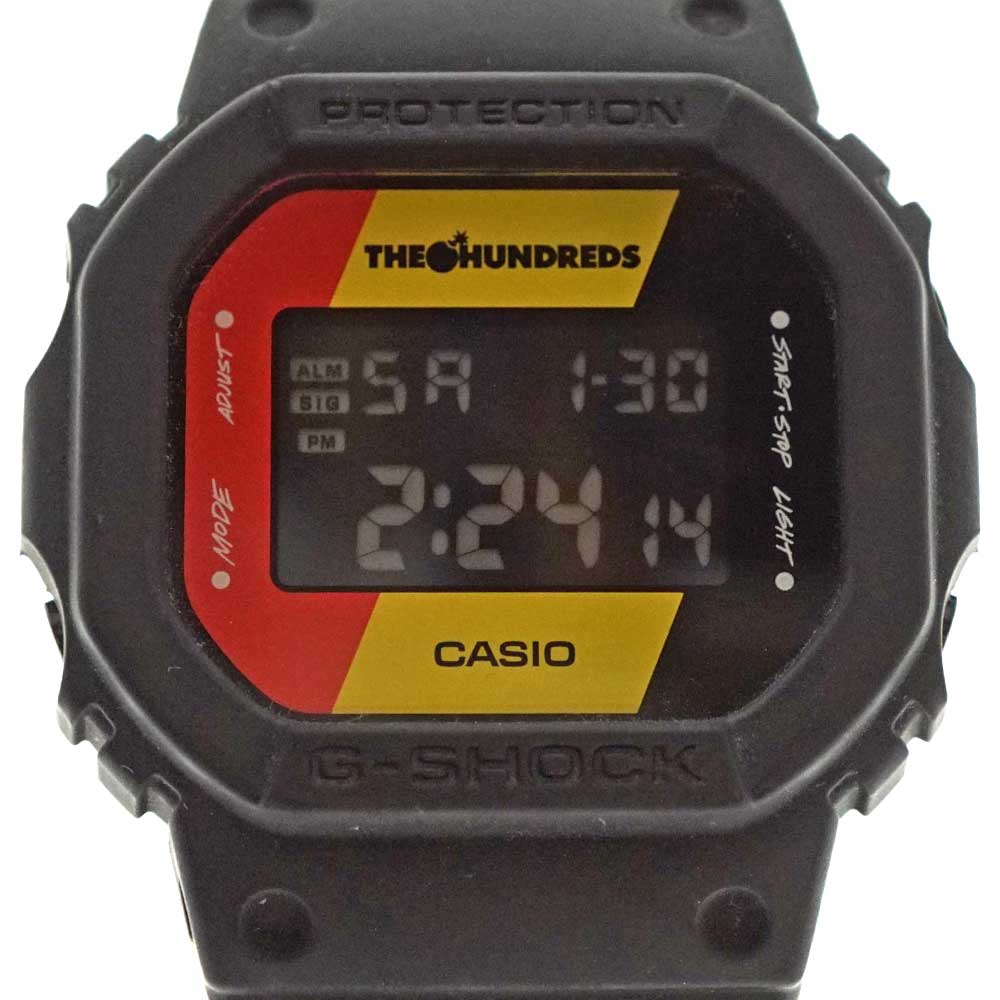 CASIO [Casio] DW-5600 HDR G-SHOCK G-SHOCK THE HUNDREDS collaboration The Hundreds watch digital quartz black black red red yellow yellow [used] USED-8 pawn shop Kantei station Kita Nagoya store n21-364 |