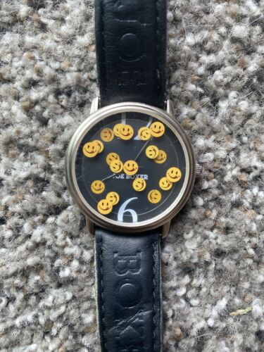 Vintage 1996 Timex Joe Boxer Watch Moving Smiley faces