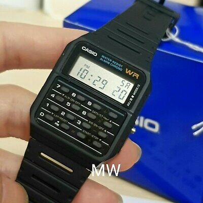 Casio Ca 53w 1z Classic Calculator Black Rubber Mens Kids Watch Alarm Ca53w New Watchcharts