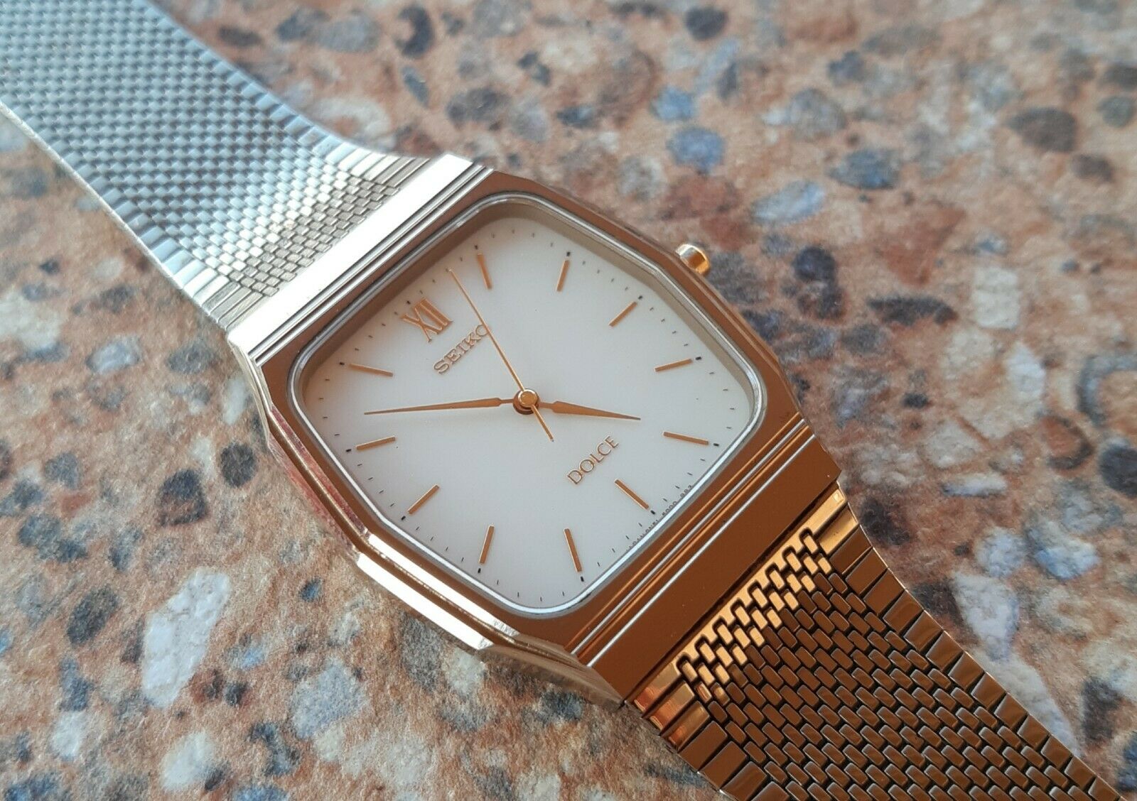 時計 SEIKO DOLCE TUNGSTEN CARBIDE 8N51-5000 Seiko Dolce 8N51 5000 High Accuracy Quartz HAQ February 1993