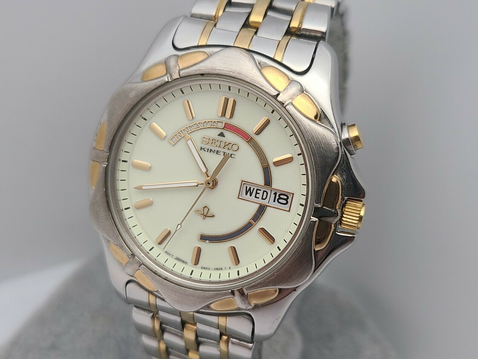 極美 二次電池新品 SEIKO KINETIC デイデイト 5M43-0A90 31177d1e-c129-4e49-bde8-