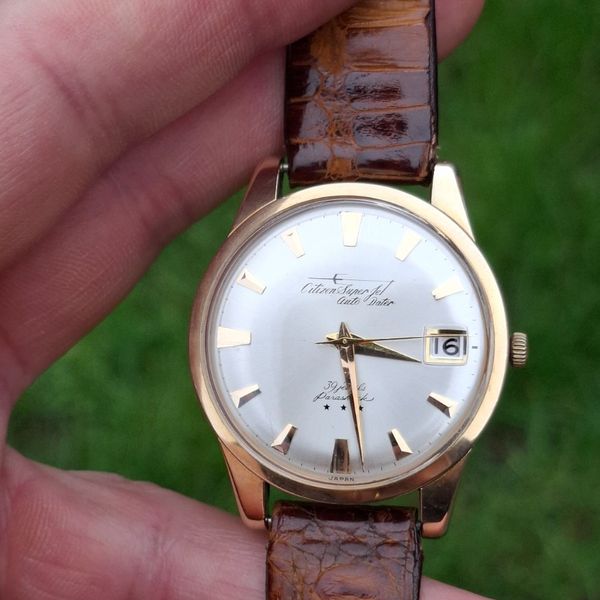 Vintage 1963 Citizen Super Jet Auto Dater 14K GF 39 Jewels