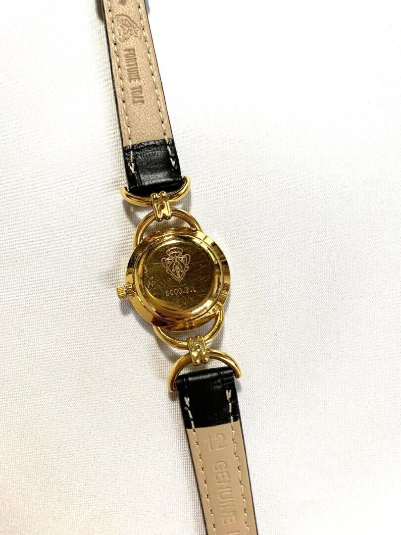 Gucci Watch 6000.2.L Ladies 22mm Black Dial Vintage Quartz Round