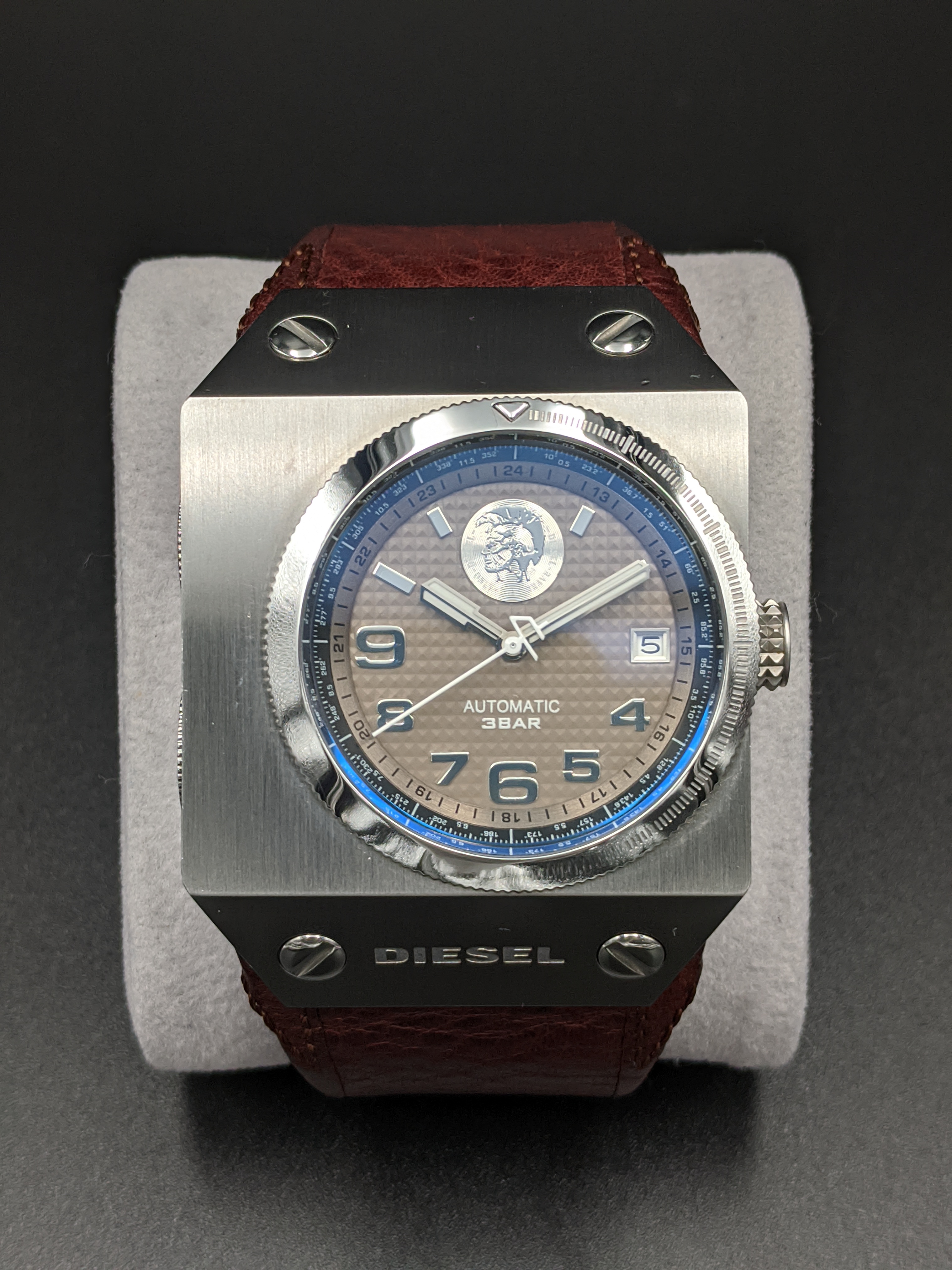 FS: Unique Diesel Black Label automatic triple-time watch DZ 9028