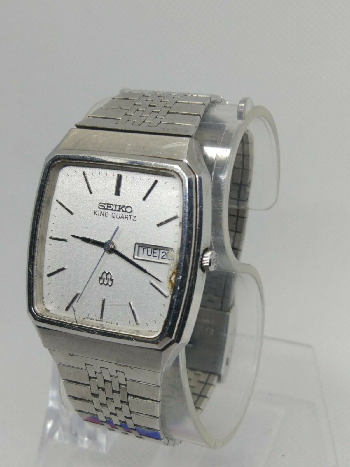 Vintage 1982 SEIKO KING QUARTZ 9443-5020 Men's Square Quartz Wrist