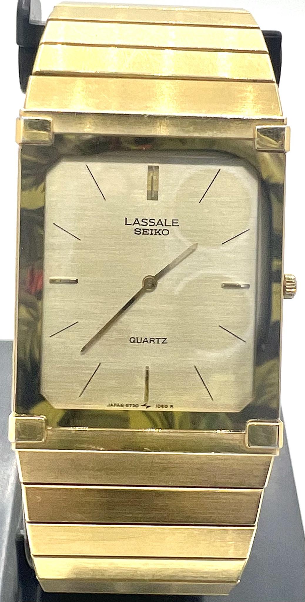 WTS Vintage 1983 Integrated Bracelet Seiko Lassale Quartz Watch