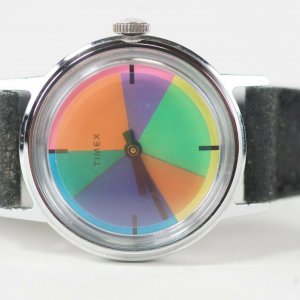 Timex Color Flix Color Wheel Mechanical Wind Watch 1969  display picture 3